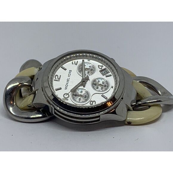 Michael Kors MK4263 Womens Stainless Steel Analog Silver Dial Quartz Watch GE113 - Picture 4 of 12